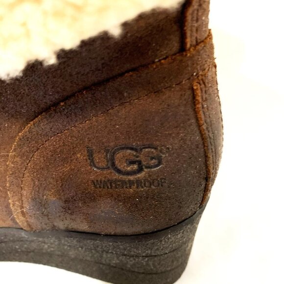 UGG Zea Leather Women Boots Size 9 - Picture 5 of 9